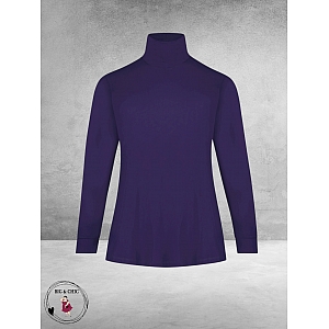 PLUS BASICS Shirt TURTLE NECK Deep Purple